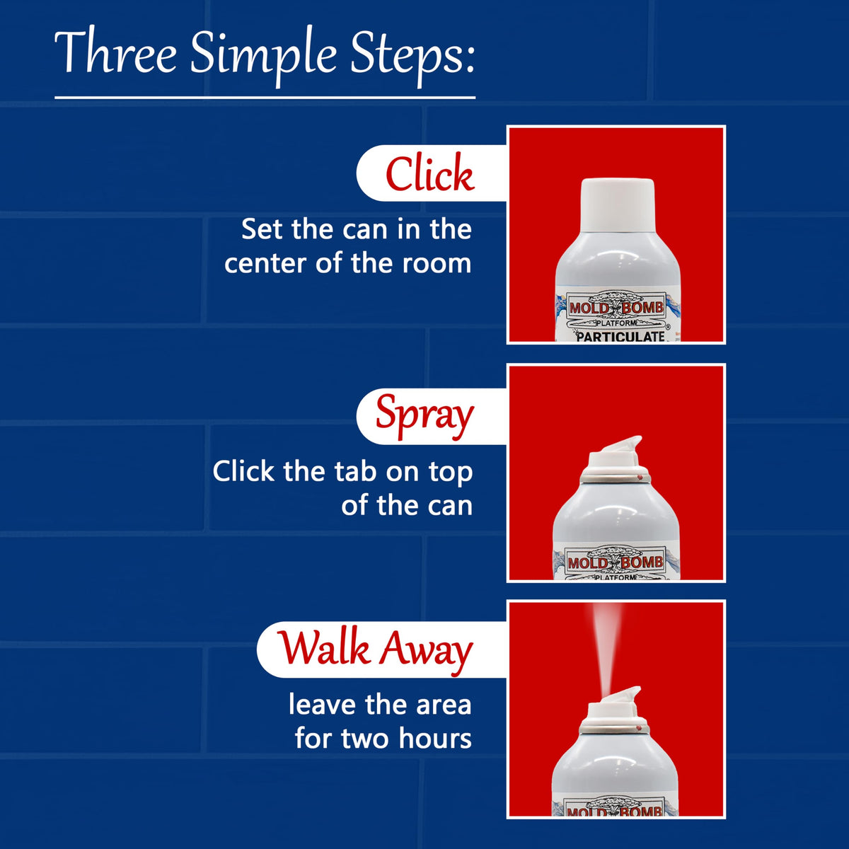 MOLD BOMB fogger in action releasing mist to reach hidden mold-prone areas.