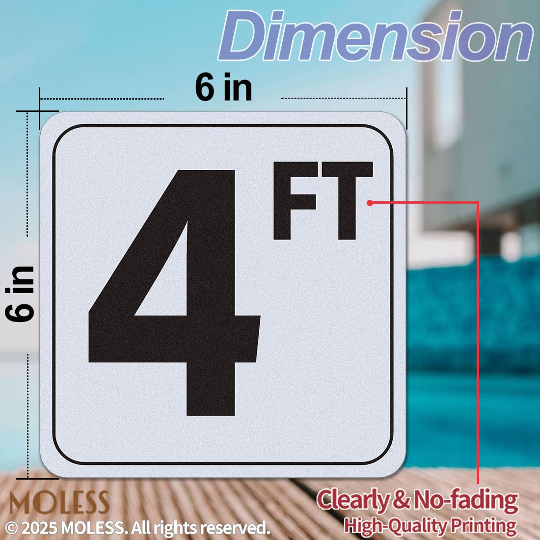 MOLESS anti-slip vinyl surface increases grip on wet pool decks