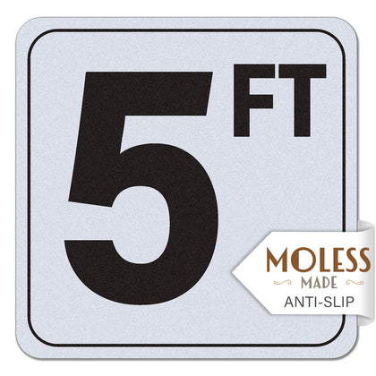 MOLESS pool depth marker 6x6 inch on deck for clear visibility