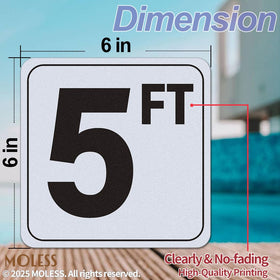 MOLESS pool depth marker anti-slip texture close-up for wet surface traction