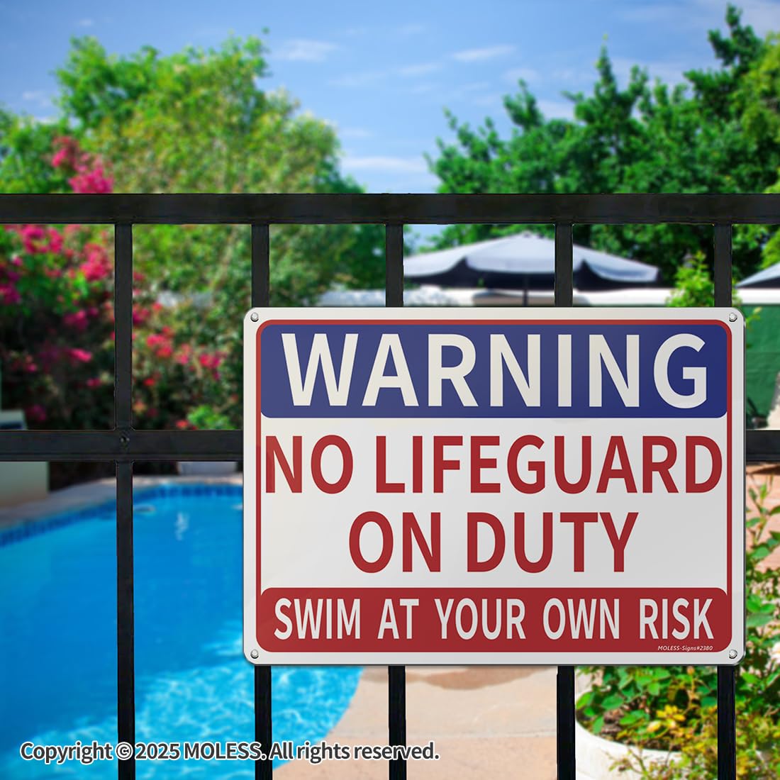 MOLESS 14x10 inch sign size ensures readability from a distance