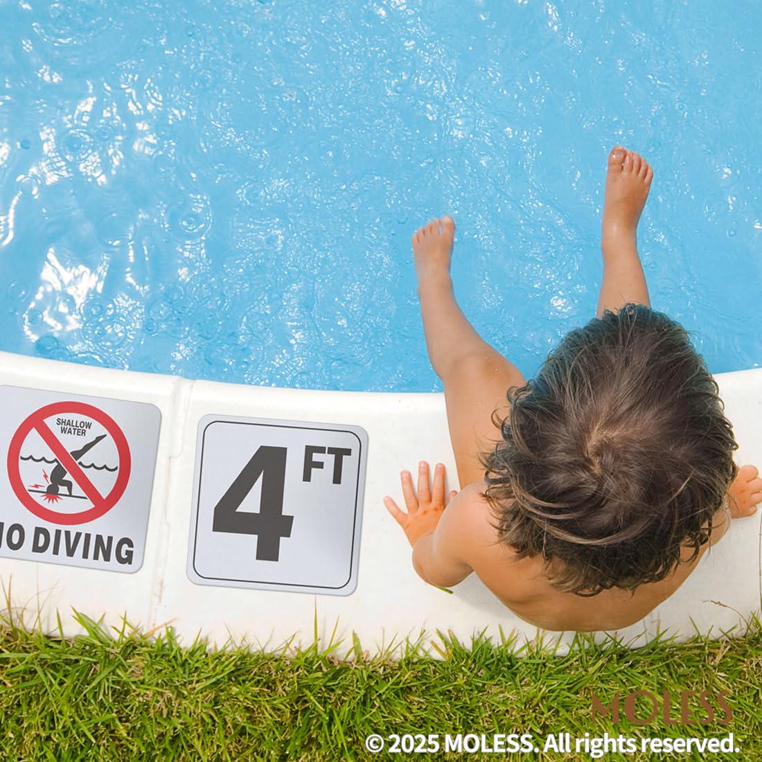 MOLESS weather-resistant vinyl endures sun and splashes for outdoor pools