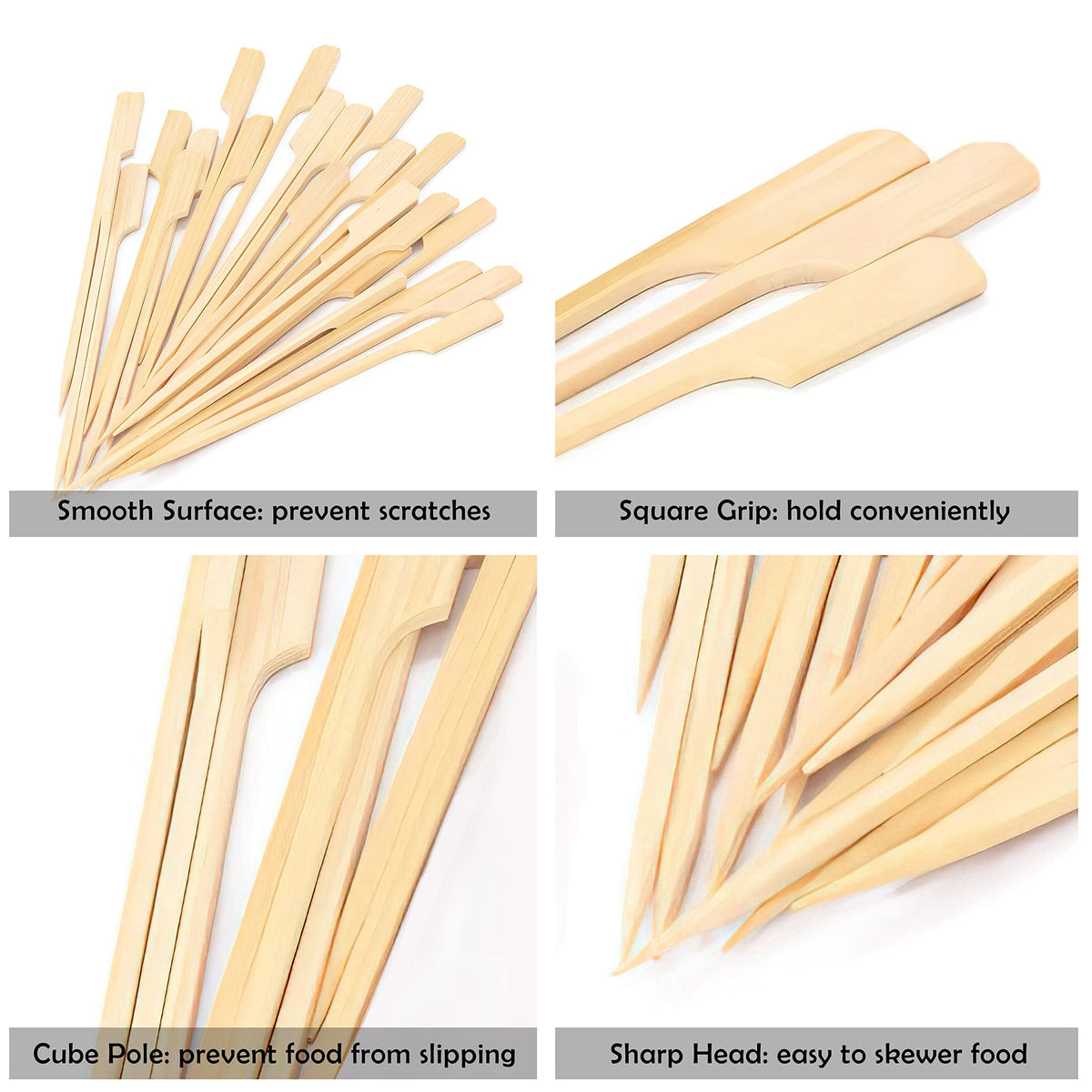 MOLFUJ natural bamboo material ensures splinter-free picks for fruit and hors d'oeuvres