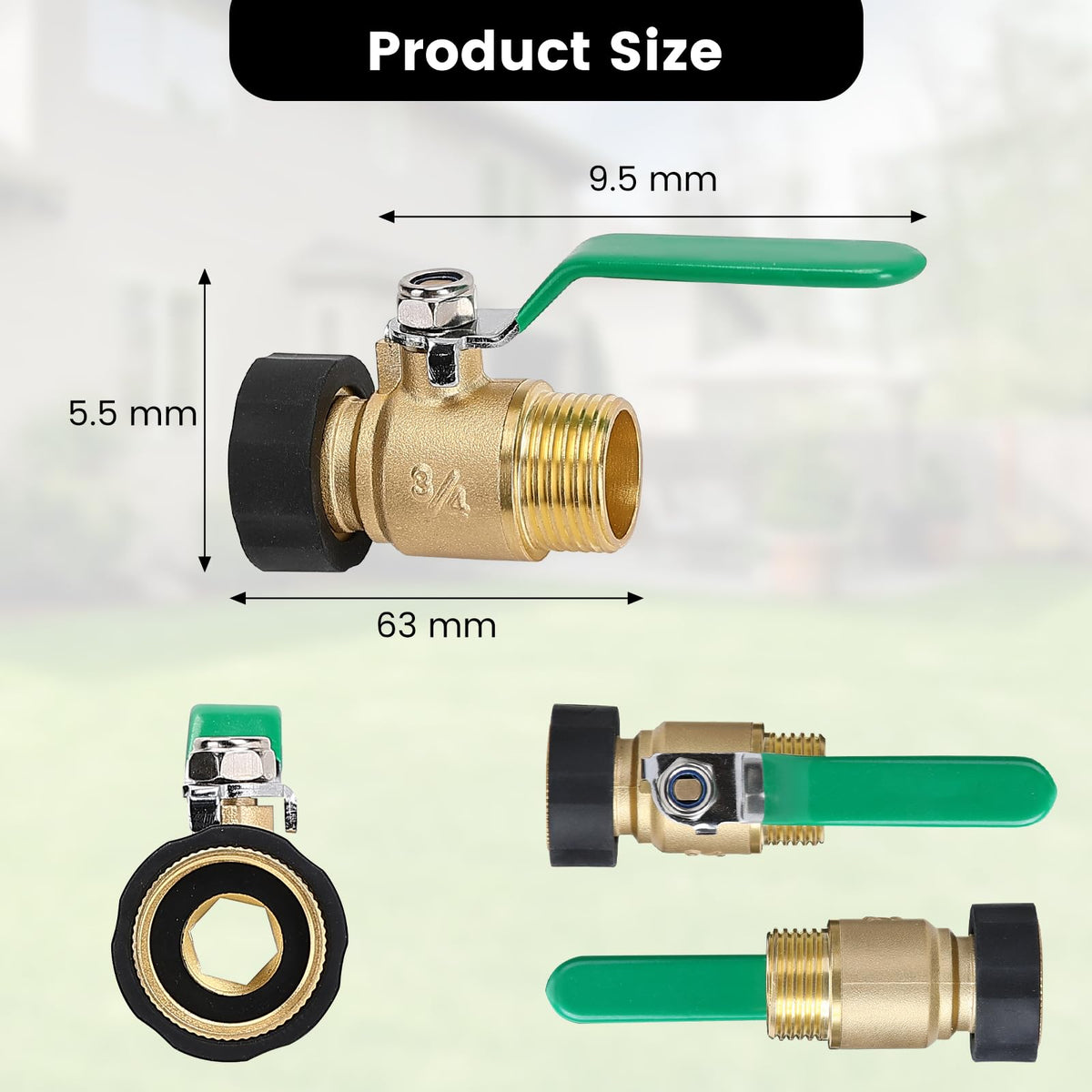 MOLIK brass valve with long ergonomic handle for easy operation