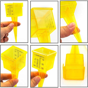 mollensiuer rain gauge yellow color helps quick spot in the yard