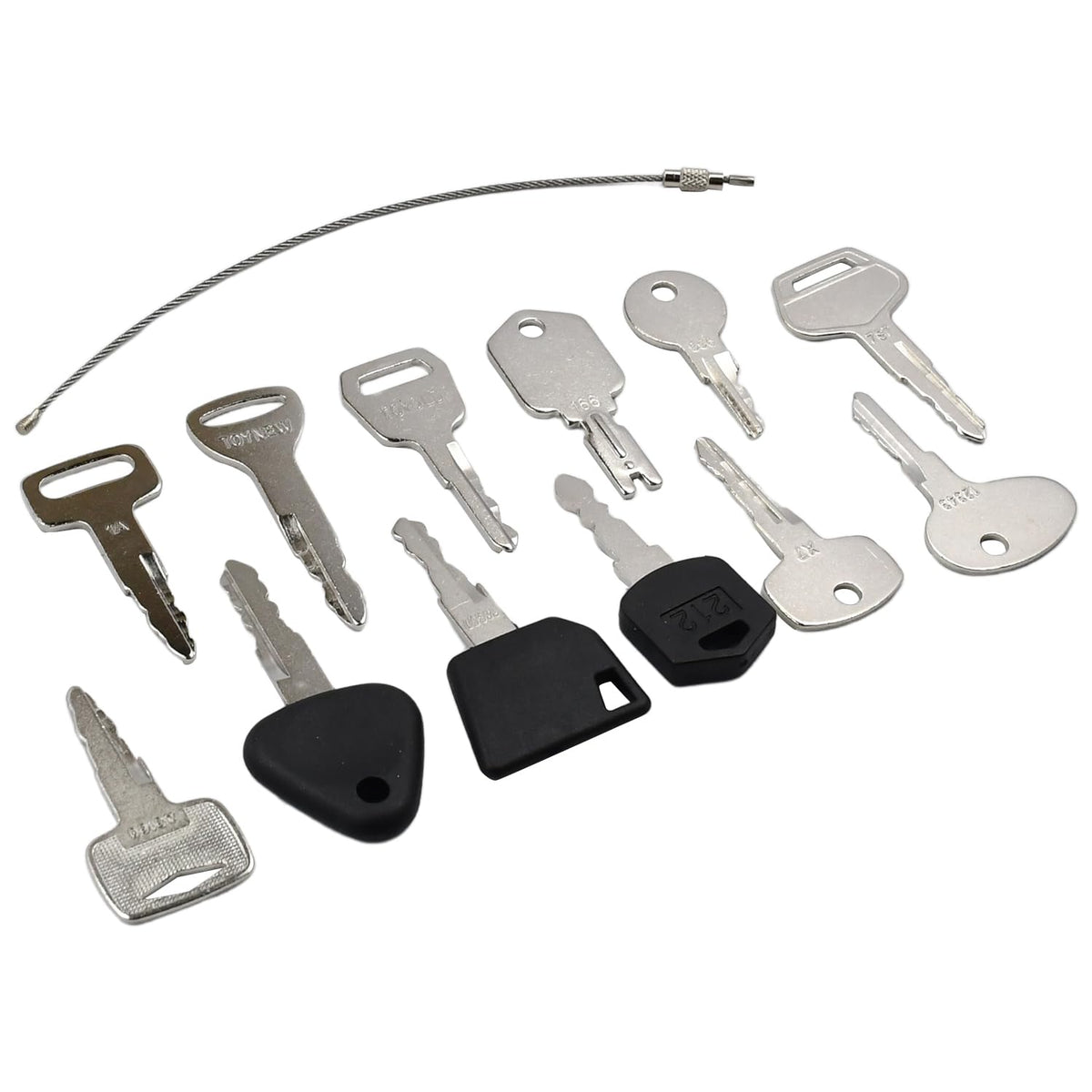 Carrying case with Molloparts universal forklift ignition key set for on-site use