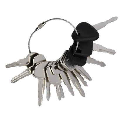 Molloparts universal forklift ignition key set in packaging, ready for multi-brand use