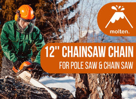 German steel cutters visible on Molten chain for durability.