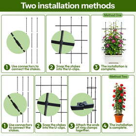 Molukera trellis plant cage configuration keeps pots tidy and supported
