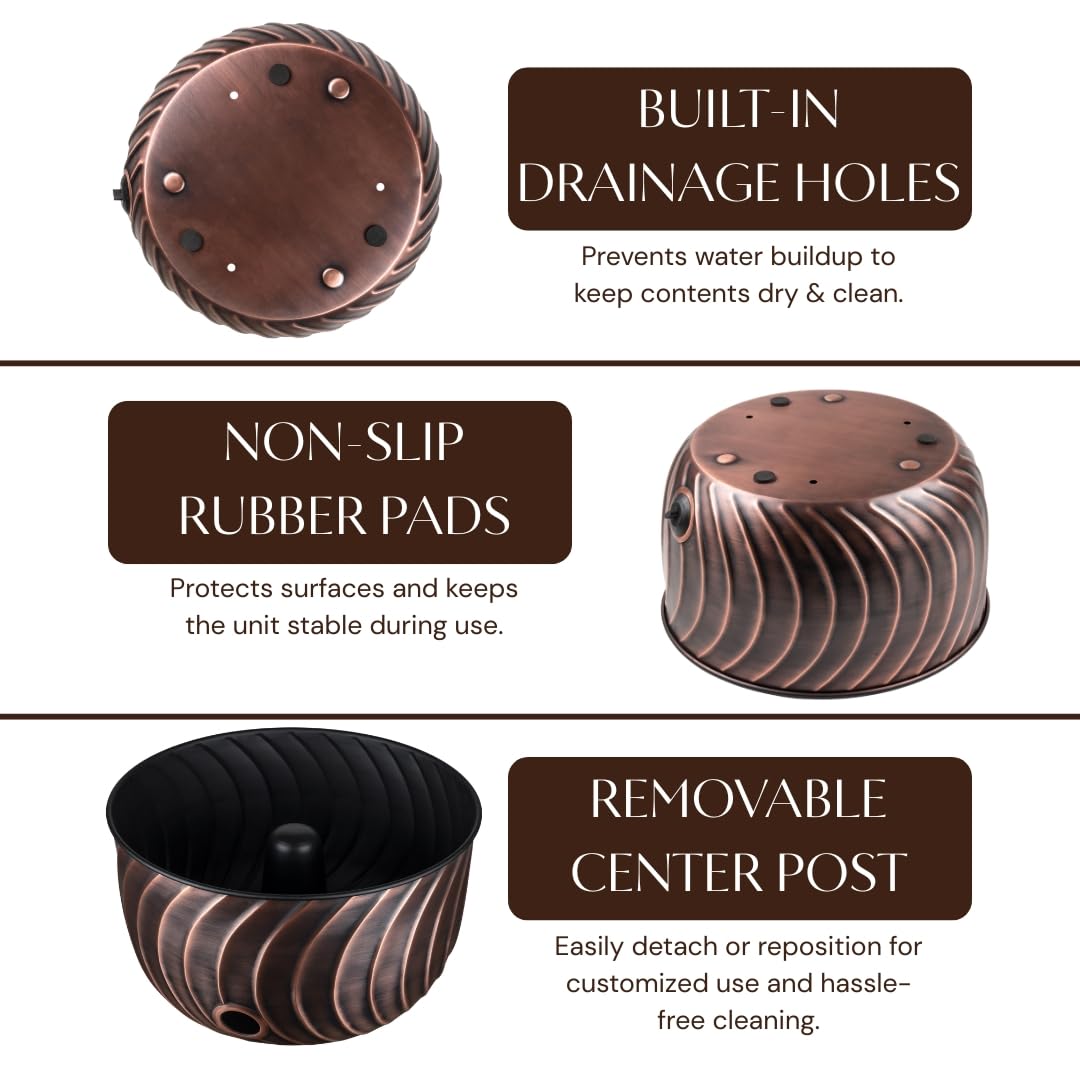Monarch Abode drainage hole with rubber plug prevents water buildup