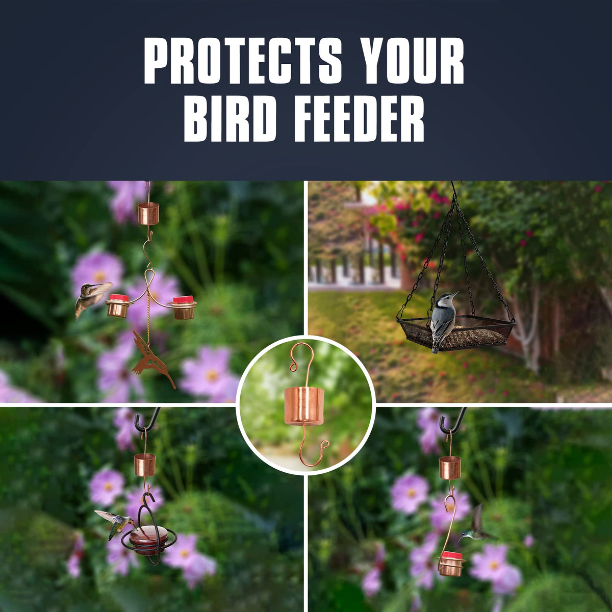 Monarch Abode easy installation highlights tool-free setup between feeder and hook.