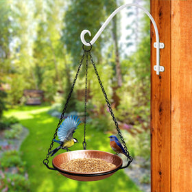 Monarch Abode hand-hammered copper texture enhances garden décor and resists rust.