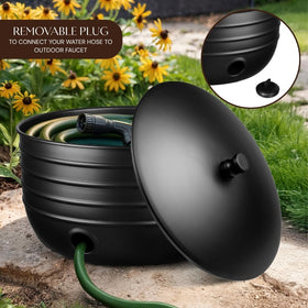 Monarch Abode interior center post guides hose coil to reduce tangles.