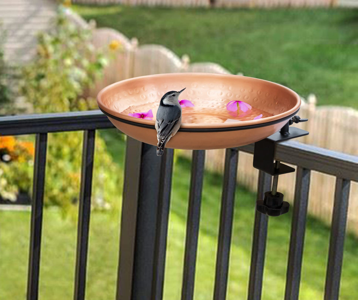 Detachable iron clamp base provides tool-free, secure mounting to deck rails