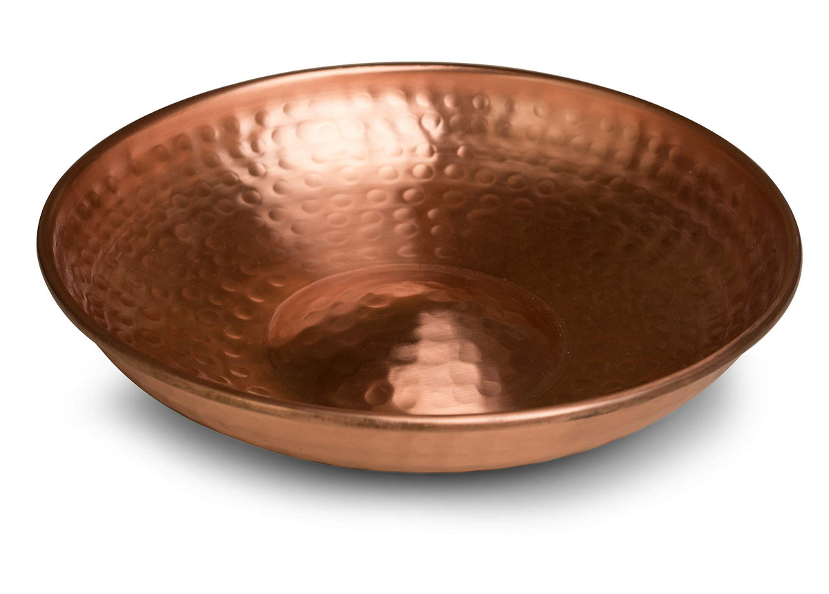 Patina-ready copper bath bowl from Monarch Abode enhances outdoor charm