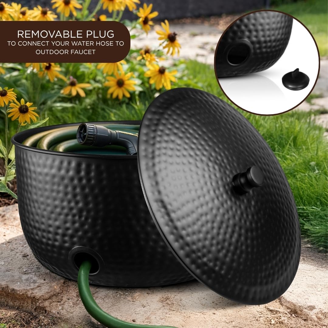 Removable lid and drainage hole prevent debris buildup in Monarch Abode pot.