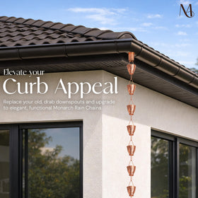 Copper finish enduring seasonal weather and rust resistance.