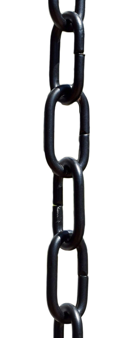 Monarch Rain Chains trad-link-black-8-5ft showcases a stylish gutter downspout alternative.