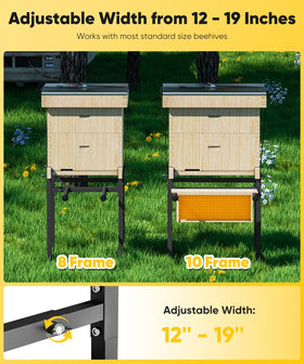 Mondazie adjustable feet stabilize the base on uneven ground.