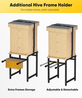 Mondazie beehive strap provides secure anchoring for stable hive placement.