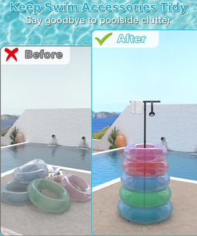 Mondazie detachable pool display is travel-friendly and easy to store.