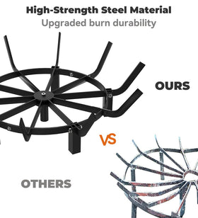 Mondazie elevated-leg grate improves airflow for efficient combustion