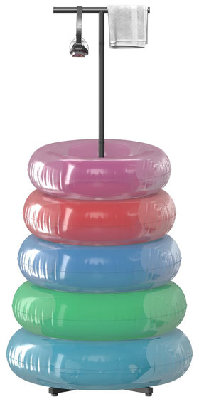 Mondazie pool float holder base anchors and organizes your floats securely.