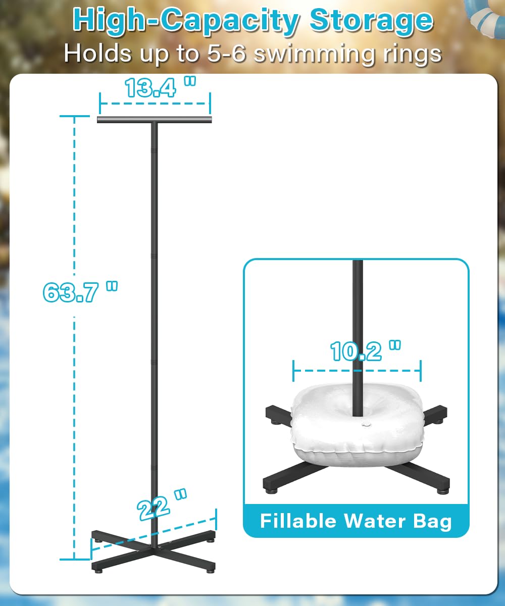 Mondazie water weight bag adds stability for calm poolside storage.