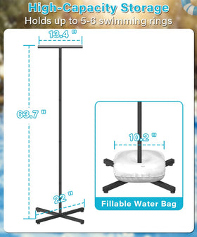 Mondazie water weight bag adds stability for calm poolside storage.