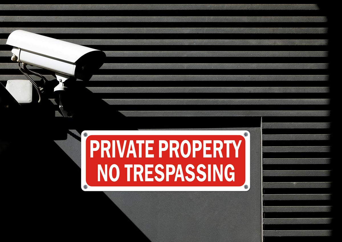 MongFun two-pack metal signs provide property protection at multiple points