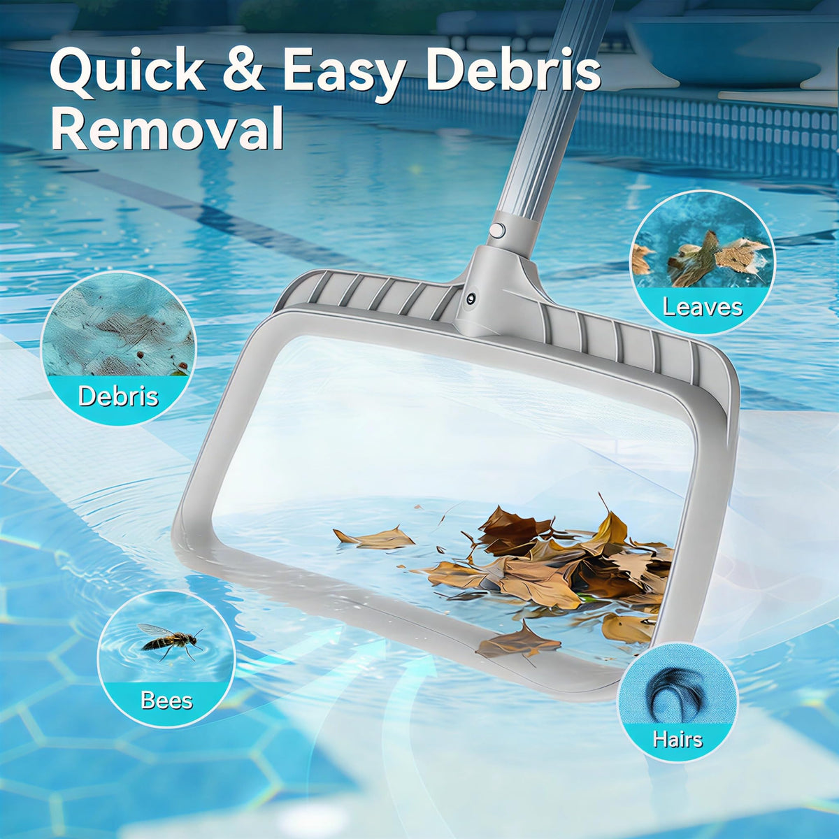 Monitok rubber handle adds weight for easier scooping and controlled emptying.