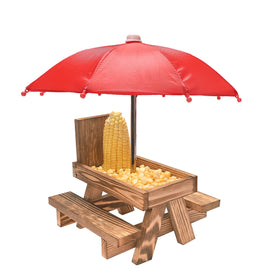Mont Pleasant Squirrel Feeder pictured in an outdoor yard display attracting woodland visitors.