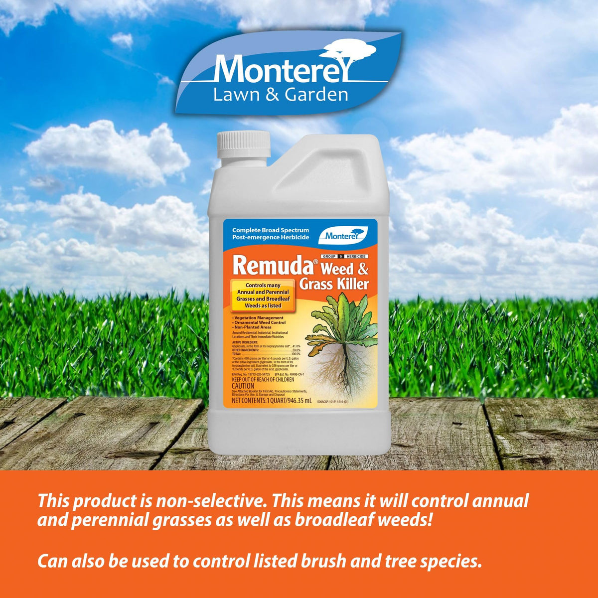Monterey Remuda bottle pour angle showing easy spray application.