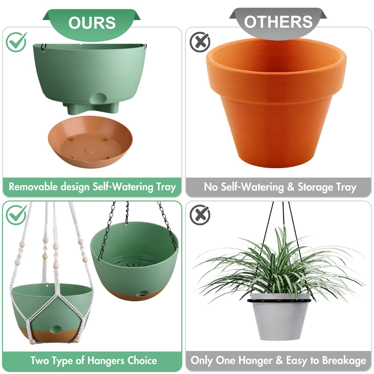 Montresor planters suit flowering, ferns, and succulents indoors or outdoors.