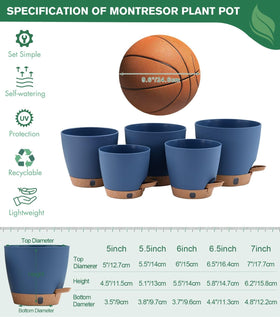 Montresor ocean blue 6-5inch pot suitable for established ferns.