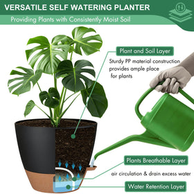 Montresor PP plastic 10-inch planter designed for outdoor durability.