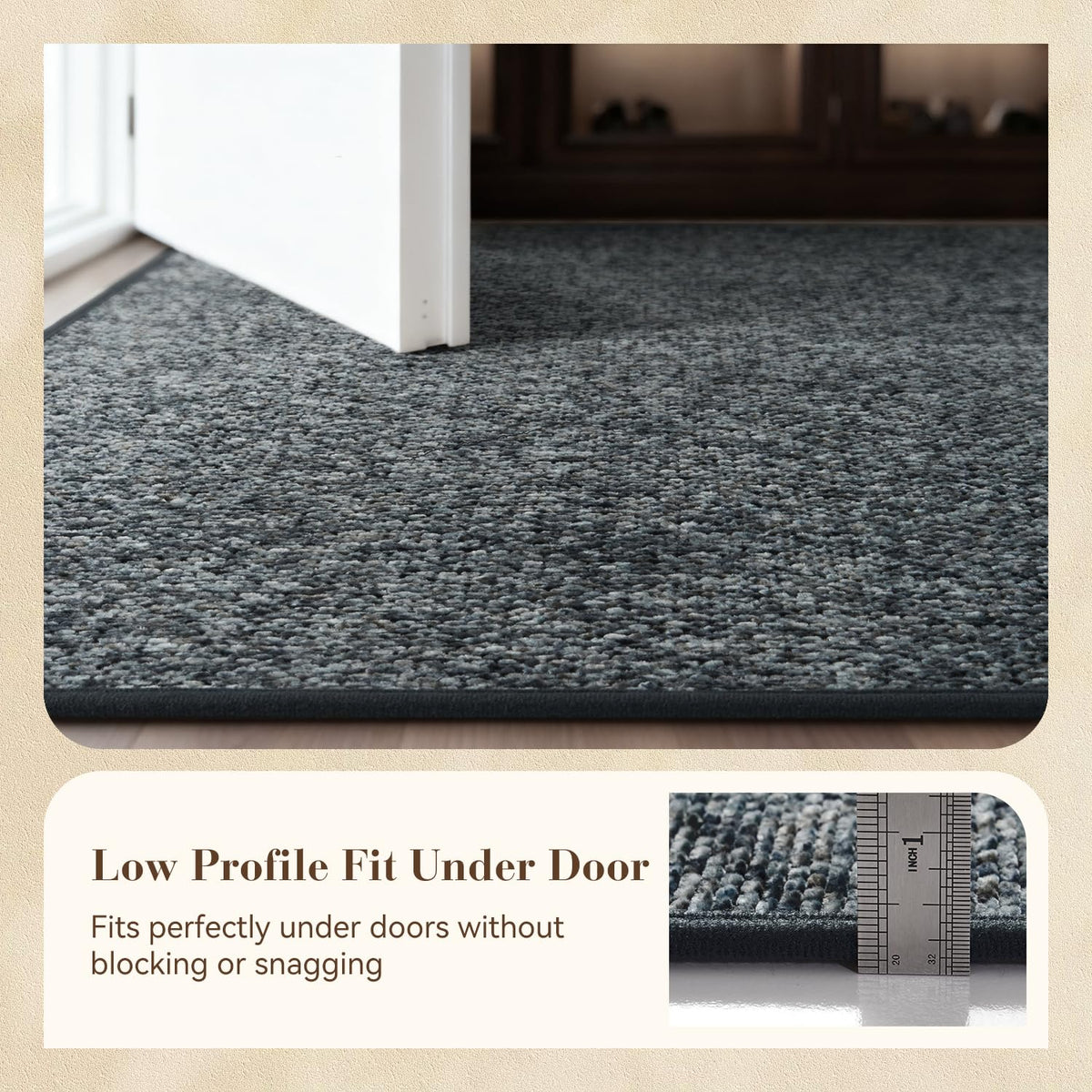 MontVoo mat suits entryways, kitchens, bathrooms, mudrooms, and balconies