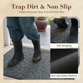 MontVoo indoor mat is machine washable for easy, quick cleaning