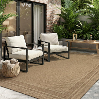 MontVoo outdoor rug 4x6 textured weave ideal for patios with high traffic.