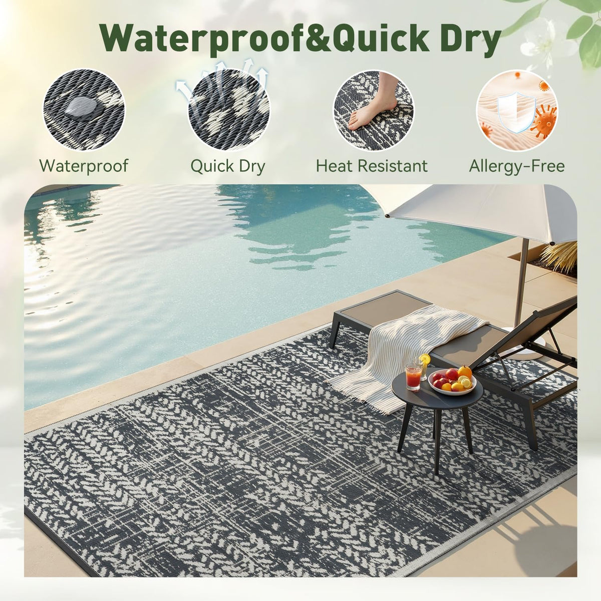 MontVoo rug 9x12 portable carry bag scene emphasizes easy transport.