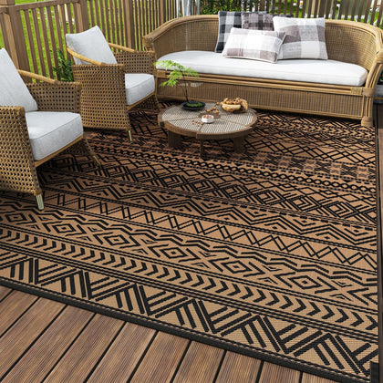 MontVoo outdoor rug 9x12 reversible design for versatile patio styling