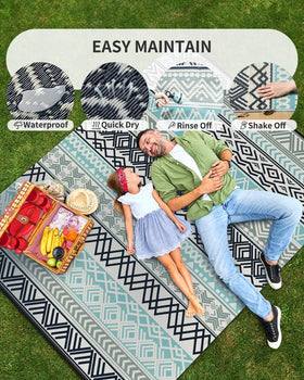 MontVoo eco-friendly rug reuses plastic straw material for sustainable décor.
