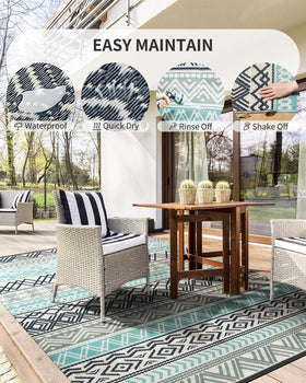 MontVoo rug with heat-treated edges emphasizing durability against tearing.