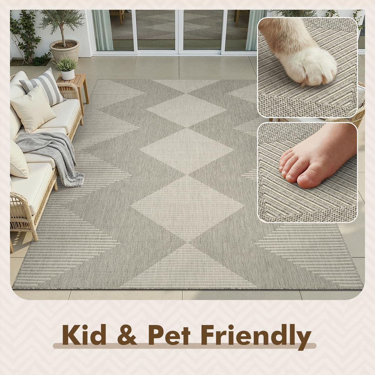 MontVoo fade-resistant color on deck rug retains vibrant year-round