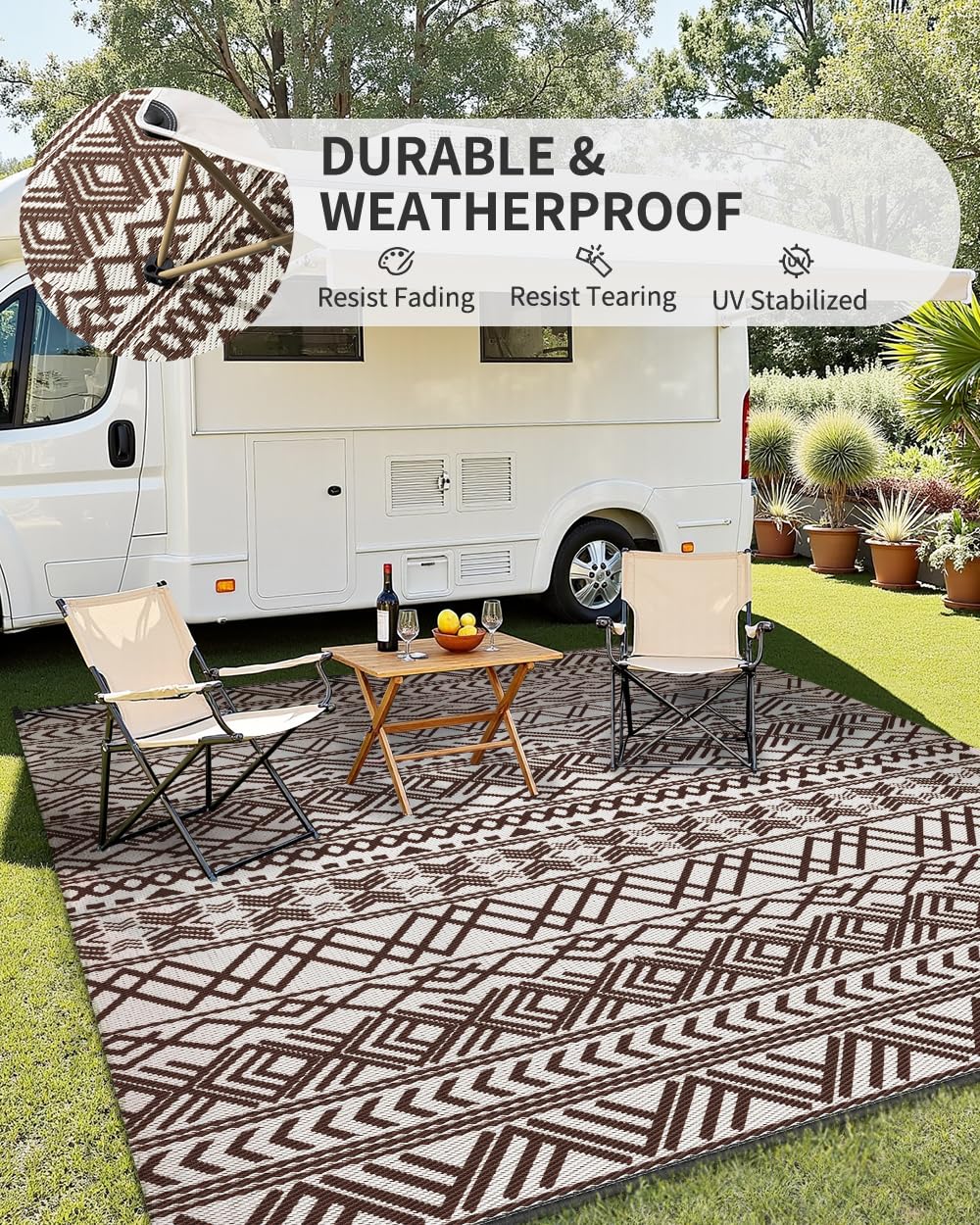 MontVoo rug folds compactly for easy travel and storage.