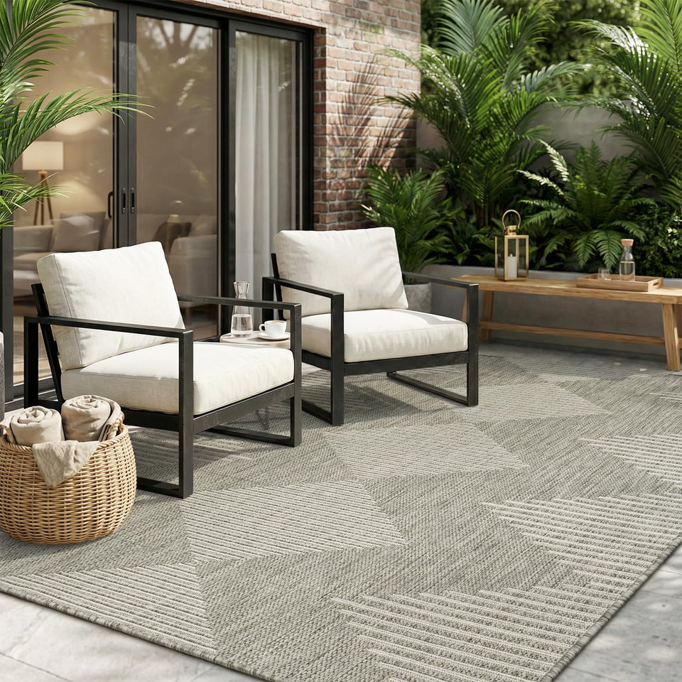 MontVoo outdoor rug texture weave close-up for outdoor use