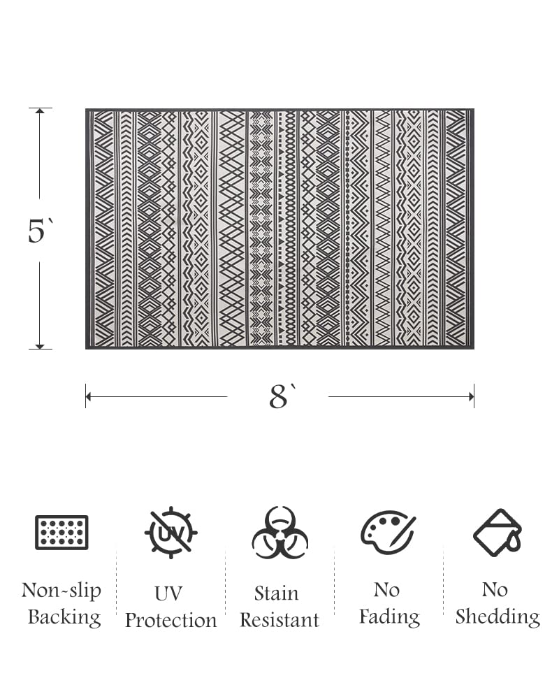 MontVoo UV-protected rug withstands sun and weather.
