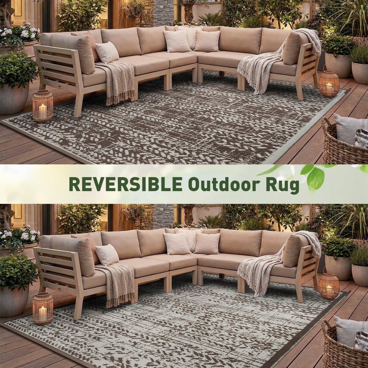 MontVoo rug edge detail reveals reinforced, durable finish.