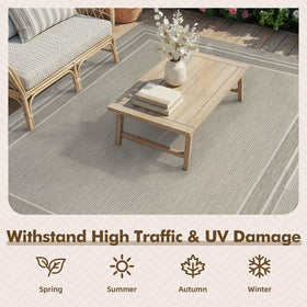 MontVoo patio rug pet-kid friendly surface comfortable for little feet.