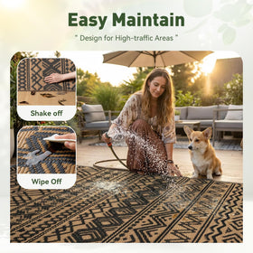 MontVoo soft plastic straw texture underfoot for outdoor use